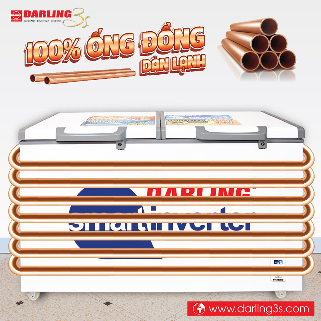 Tủ đông Darling DMF-4699WS dàn đồng