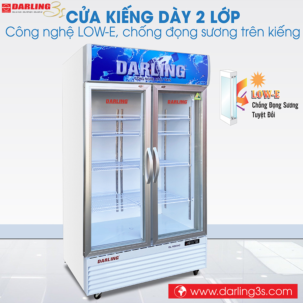 Tủ mát Darling DL-12000A cửa kính dày 2 lớp