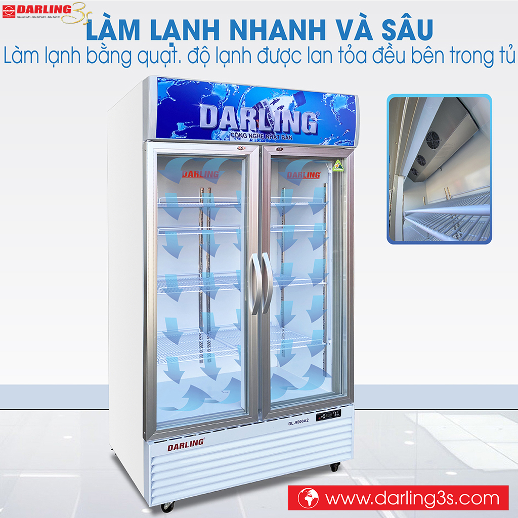 Tủ mát Darling DL-12000A làm lạnh nhanh và sâu