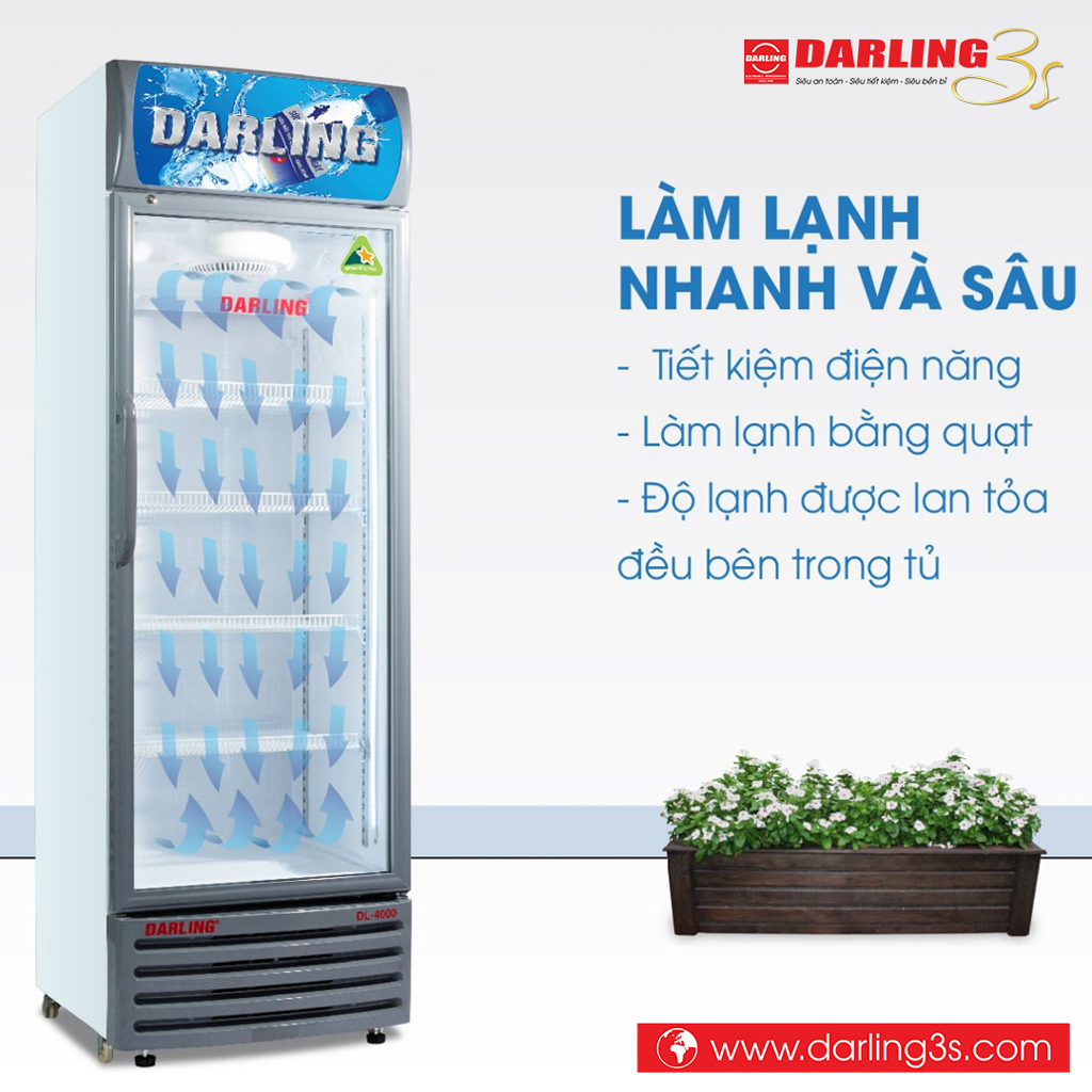 Tủ mát Darling DL-4000A2 làm lạnh nhanh và sâu