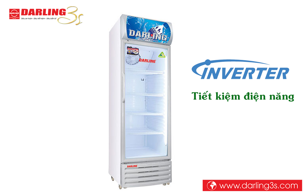 Tủ mát Darling inverter DL-3600A3 tiết kiệm điện năng