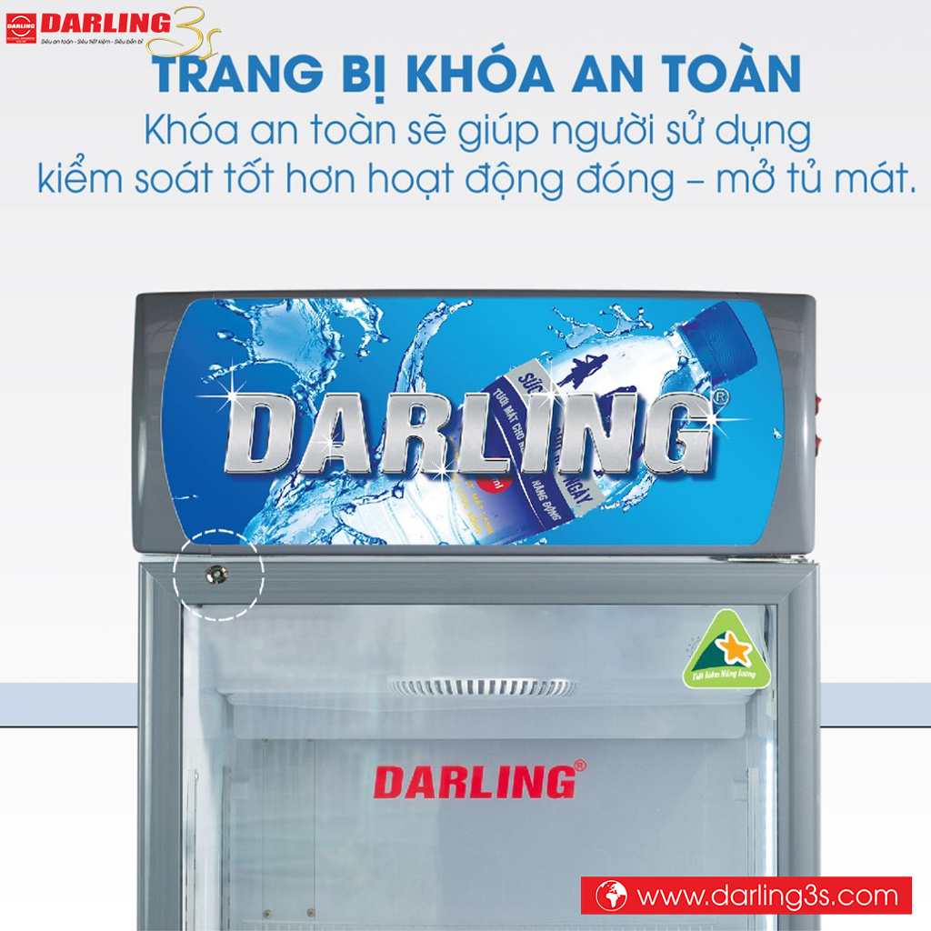 Tủ mát Darling inverter DL-4000A3 trang bị khóa an toàn