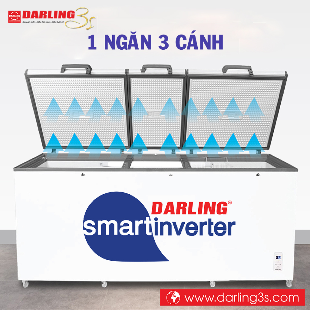 Tủ đông Darling inverter DMF-1579ASI 1 ngăn 3 cánh mở