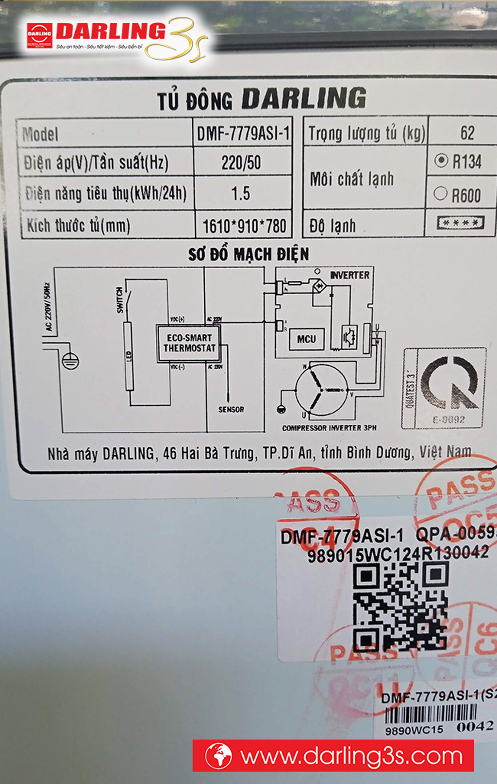 Thông số kỹ thuật DMF-7779ASI-1