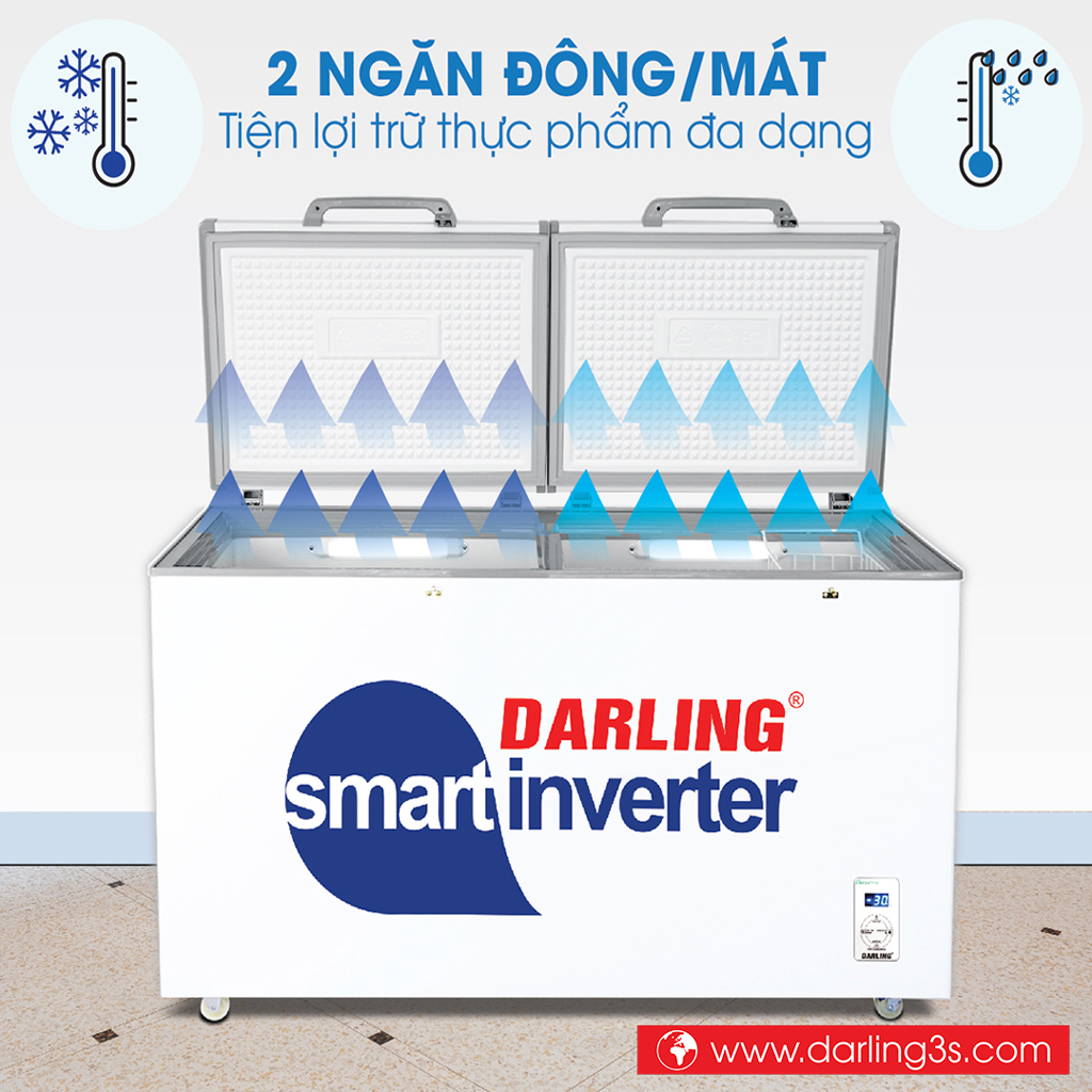 Tủ đông Darling DMF-2699WS 1 đông 1 mát