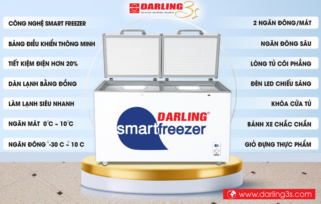 Tủ đông Darling DMF-4699WS-4 dung tích 450L