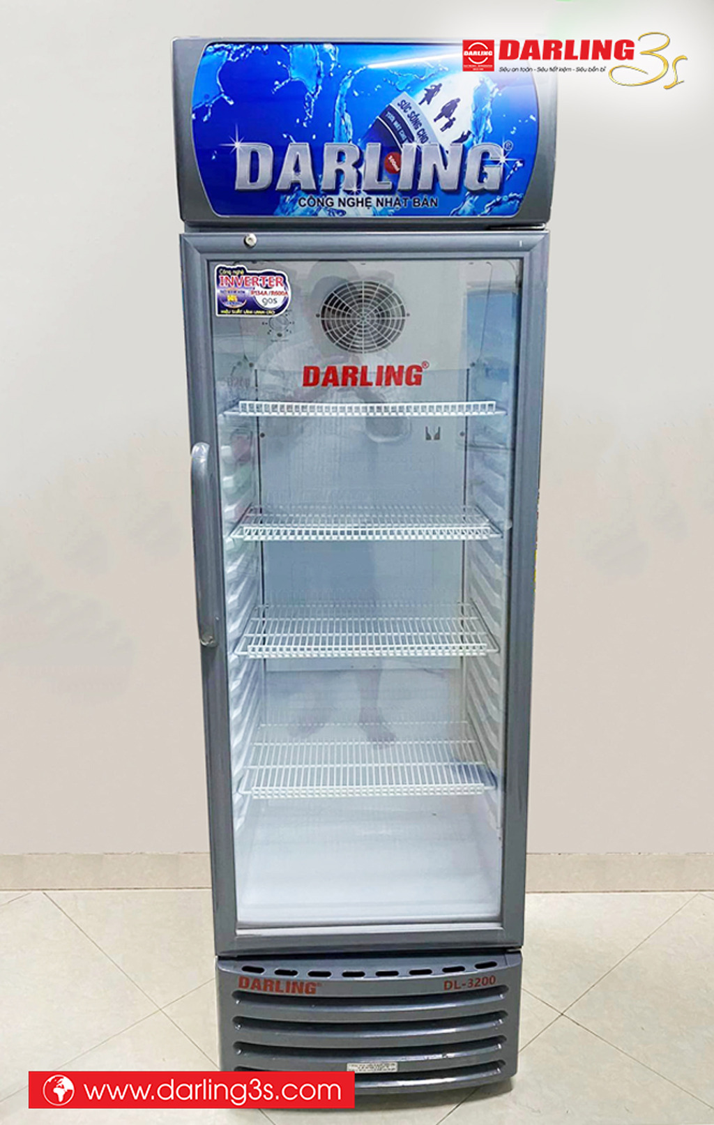 Tủ mát inverter Darling DL-3200A3 dung tích 320L