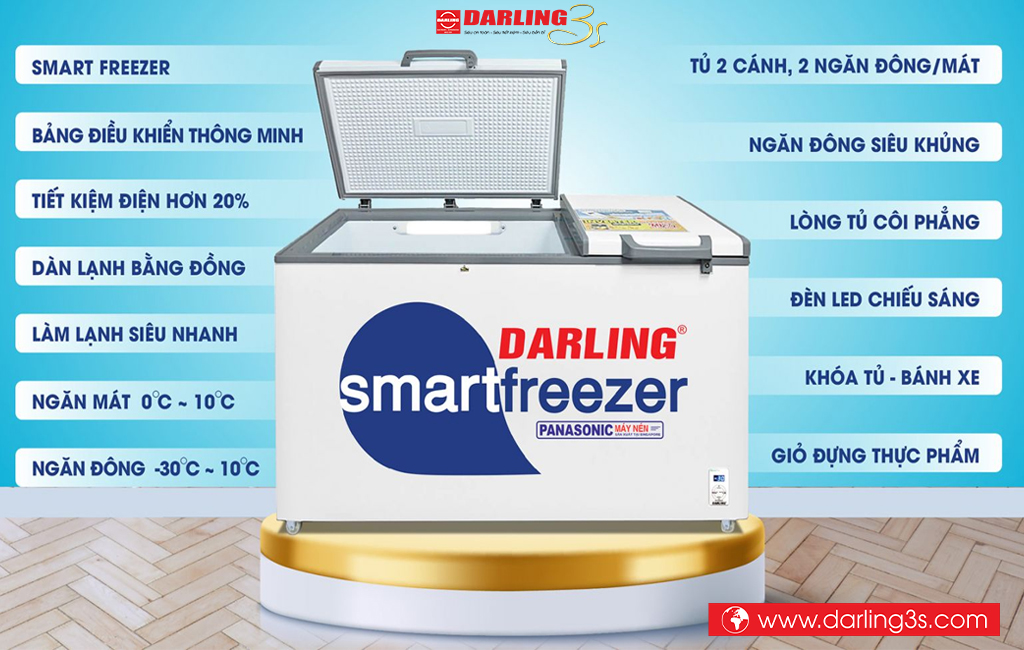 Tủ đông Darling DMF-7699WS-2 770L