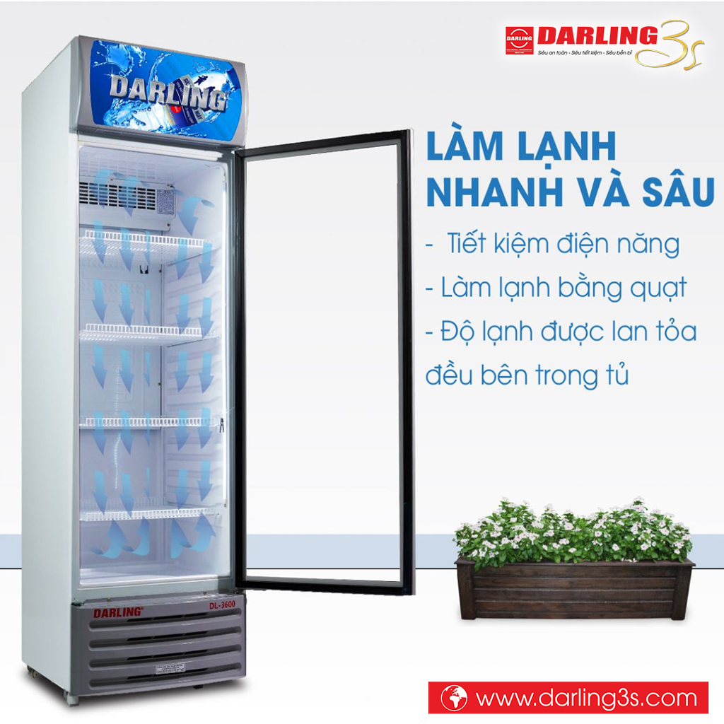 Tủ mát Darling DL-3600A4 làm lạnh nhanh và sâu