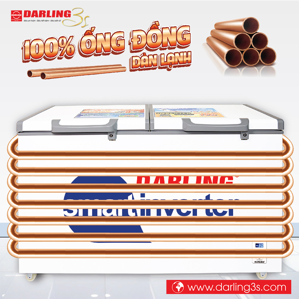 Tủ đông Darling Smart inverter DMF-1179ASI-1 dàn đồng