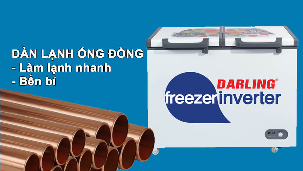 Tủ đông inverter dàn lạnh ống đồng