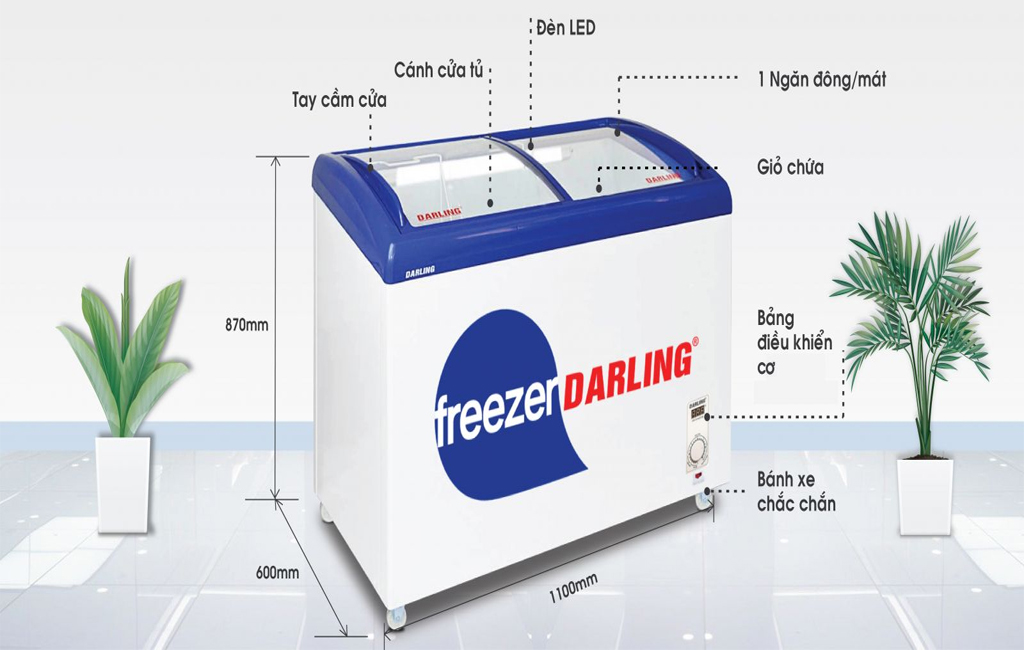 Tủ kem Darling DMF-3079AEK