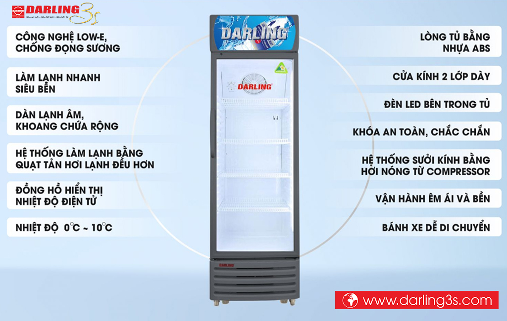 Tủ mát Darling DL-3600AL 380L