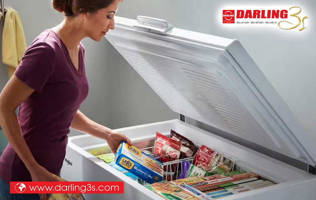 Sắp xếp thực phẩm một cách khoa học, gọn gàng vào trong tủ đông Darling