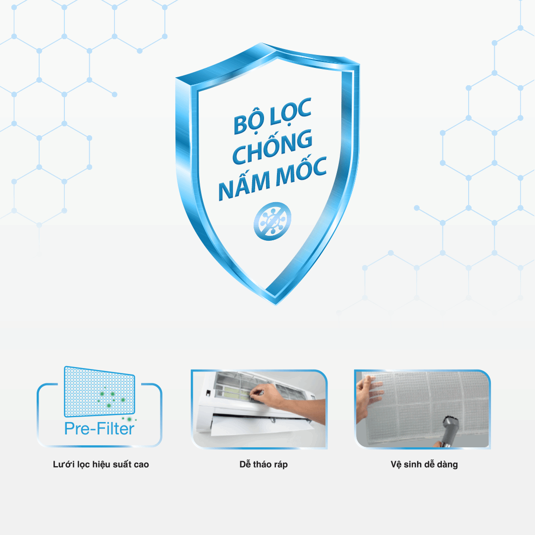 Bộ lọc chống ẩm móc Máy lạnh Toshiba RAS-H10S5KCV2G-V