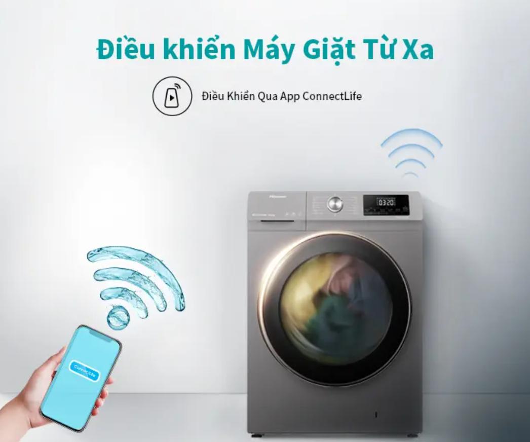 Kết nối điện thoại điều khiển máy giặt từ xa