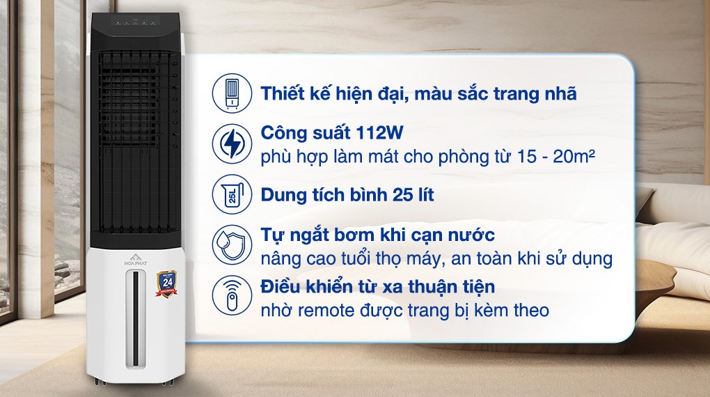 Máy làm mát không khí Hòa Phát HPCF1-045 thiết kế hiện đại