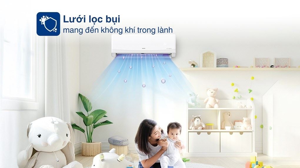 Máy lạnh Aux Inverter 1 HP AW10CAA4DI-3VN lọc không khí