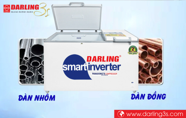 Nên mua tủ đông Darling dàn đồng hay dàn nhôm?