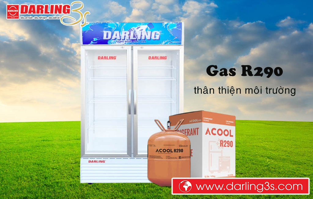 Tủ mát Darling DL-12000A2 sử dụng Gas R290