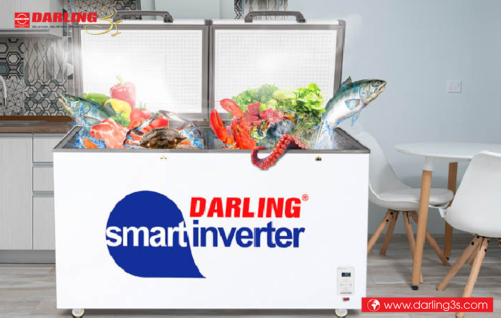 Điều chỉnh nhiệt độ Tủ đông Darling phù hợp bảo quản thực phẩm tươi ngon
