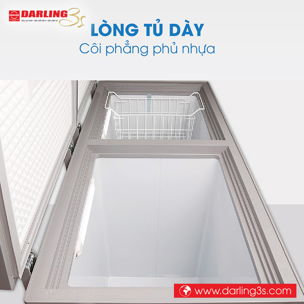 Tủ đông 2 ngăn Darling DMF-3699WS-4 lòng tủ dày
