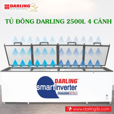 Tủ đông Darling 2500L 4 cánh