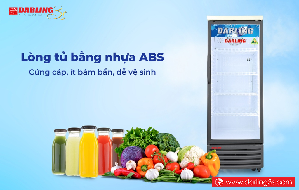 Tủ mát Darling DL-2800A2 lòng tủ nhựa ABS cao cấp