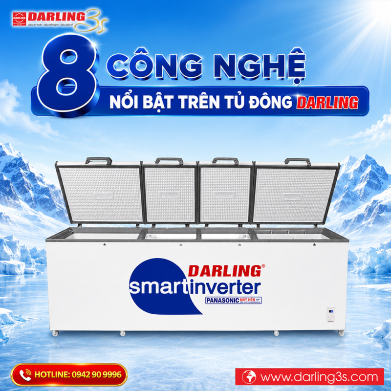 8 công nghệ nổi bật trên tủ đông Darling