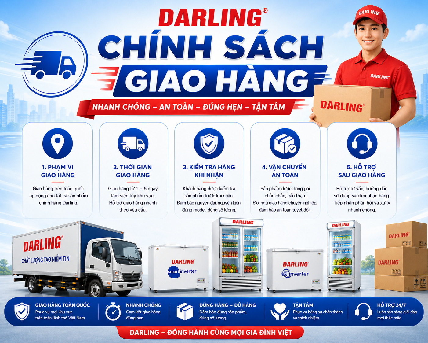 Chính sách giao hàng của Darling