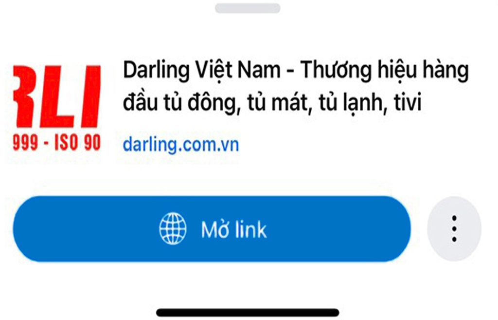 Mở link kích hoạt bảo hành Darling