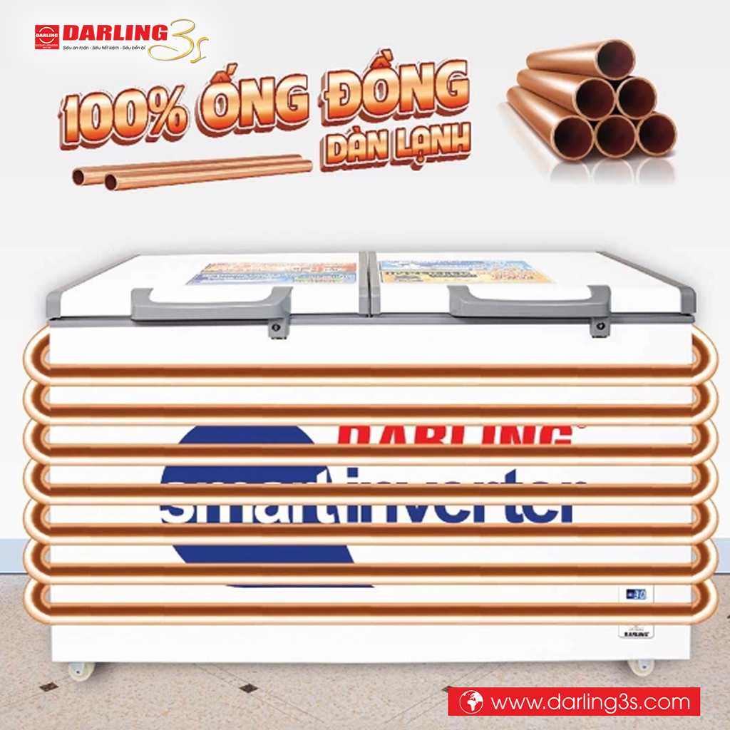 Tủ đông Darling dàn lạnh ống đồng