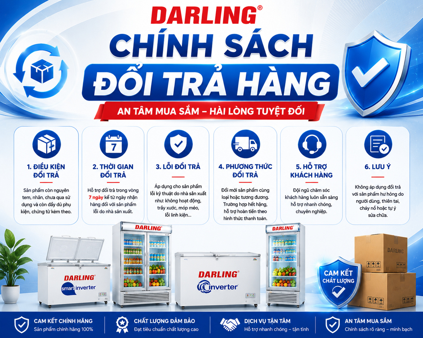 Chính sách đổi trả hàng của Darling