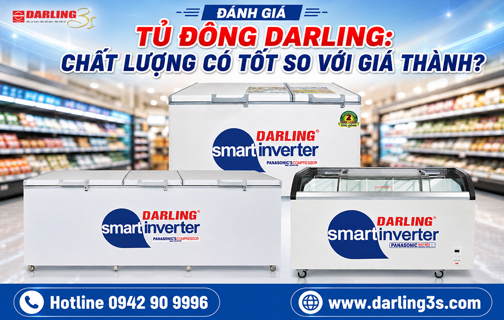 Đánh giá tủ đông Darling: Chất lượng có tốt so với giá thành?