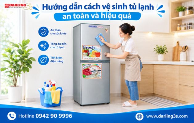 Hướng dẫn cách vệ sinh tủ lạnh an toàn và hiệu quả