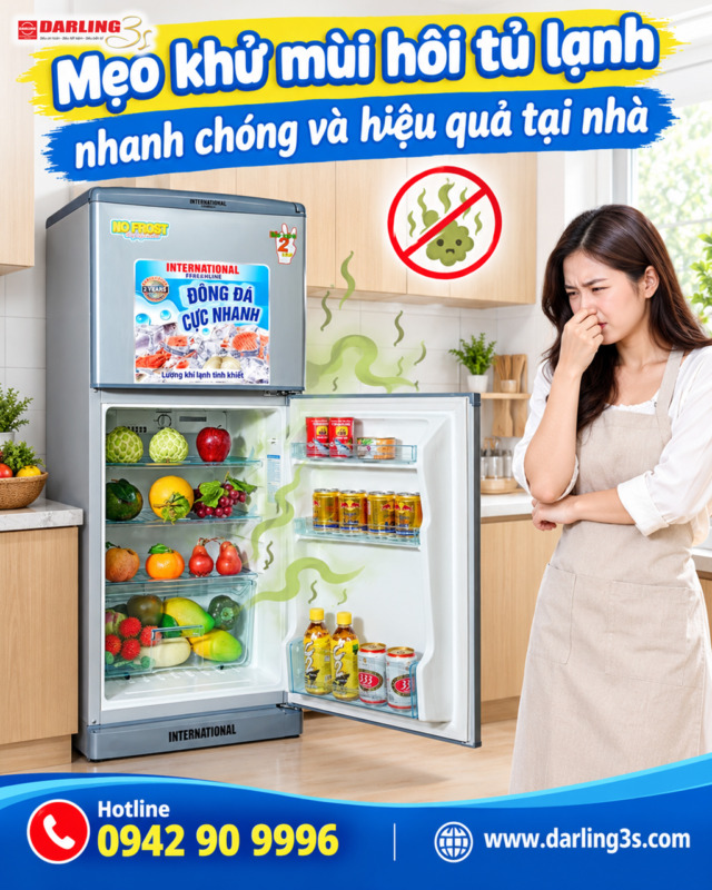 Mẹo khử mùi hôi tủ lạnh nhanh chóng và hiệu quả tại nhà