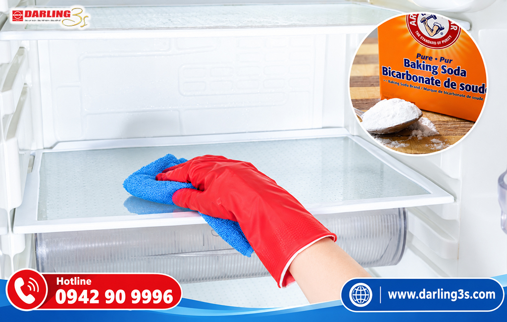 Sử dụng baking soda khử mùi hôi tủ lạnh