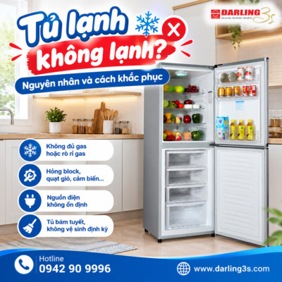 Tủ lạnh không lạnh? Nguyên nhân và cách khắc phục